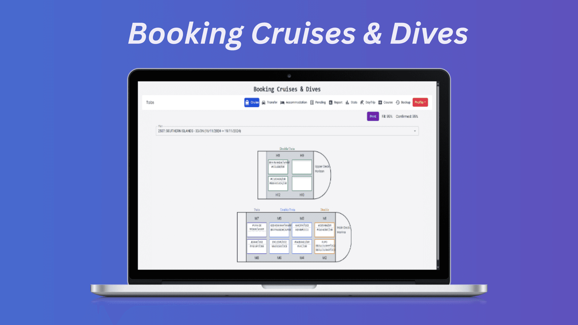 Booking Cruise & Dives — screenshot 2 of full stack web application by Osama Habib