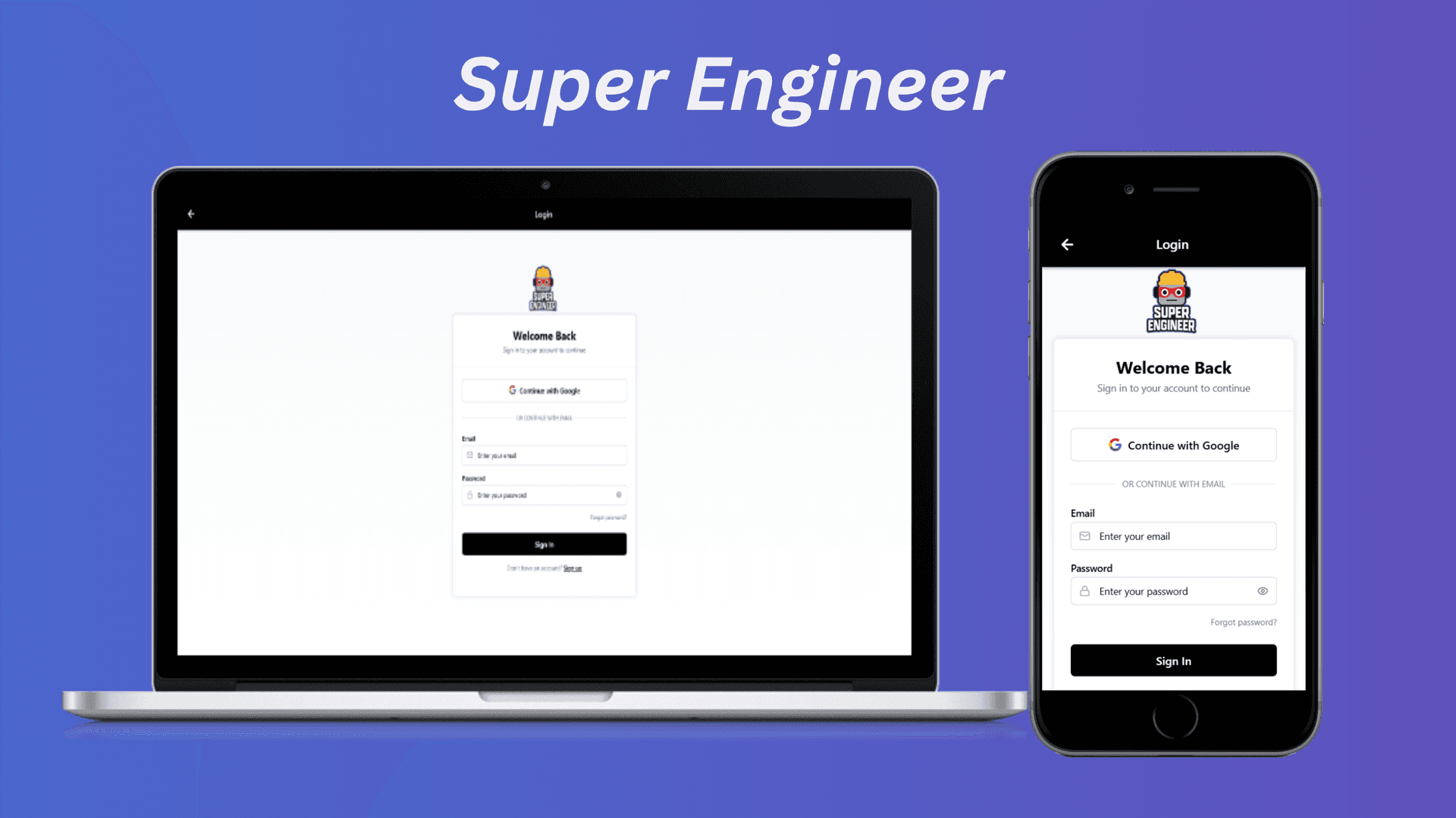 Super Engineer — screenshot 1 of full stack web application by Osama Habib